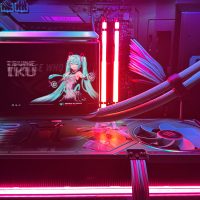 Inside the RTX 5080 gaming PC, RGB lighting across the graphics card and memory